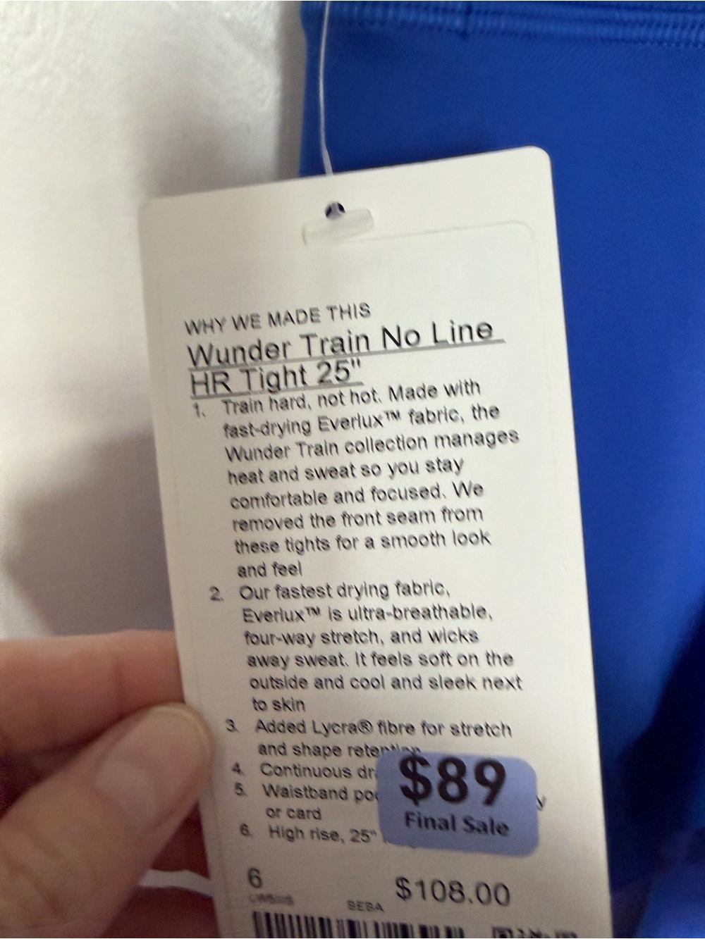 NWT Lululemon Wunder Train No Line
HR Tight 25" Clubhouse Blue - Picture 4 of 5